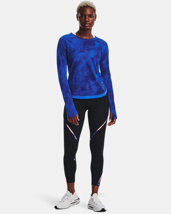 Women's UA Run Anywhere Streaker Long Sleeve, Blue, pdpMainDesktop image number 2